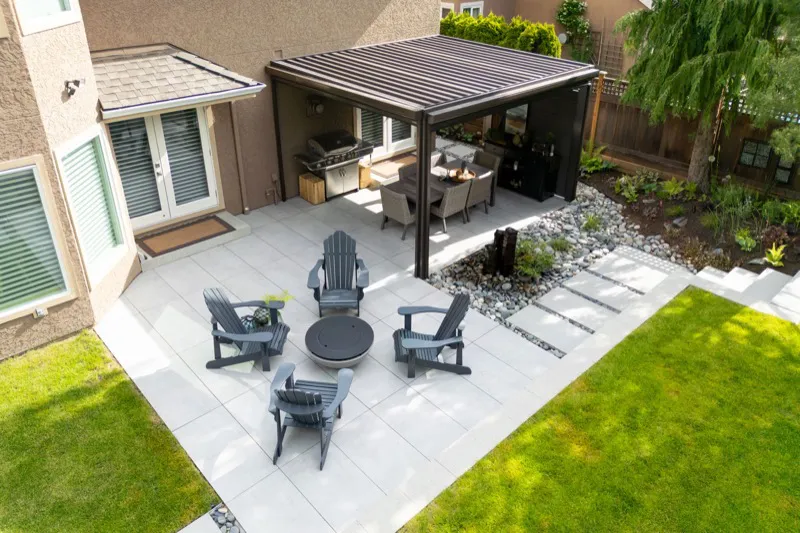 Elegant stone patio